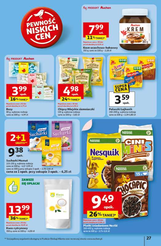 Auchan - gazetka promocyjna Gazetka Pewność niskich cen Hipermarket Auchan od czwartku 06.11 do środy 12.11 - strona 27