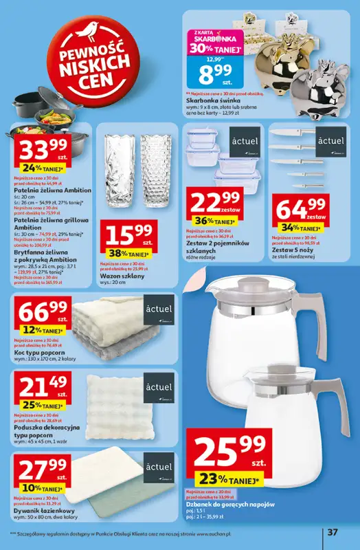 Auchan - gazetka promocyjna Gazetka Pewność niskich cen Hipermarket Auchan od czwartku 06.11 do środy 12.11 - strona 37