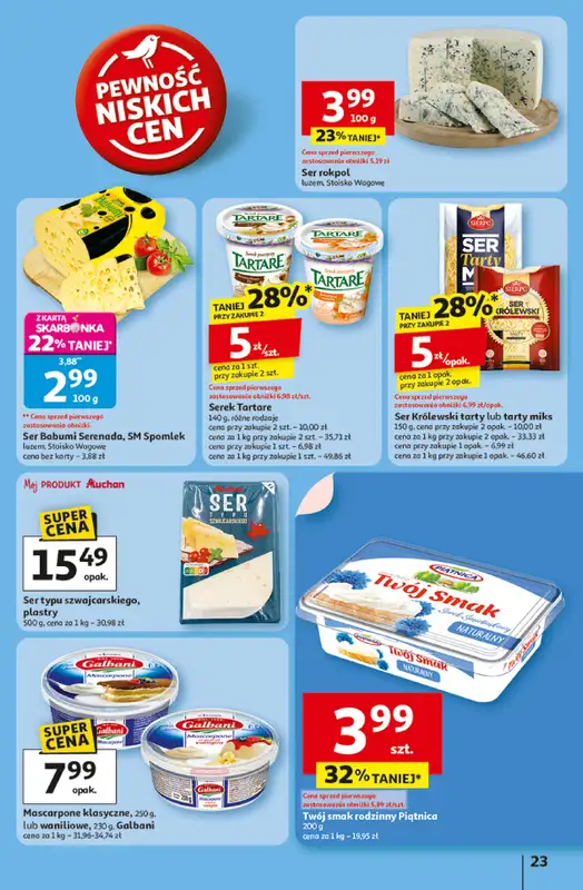 Auchan - gazetka promocyjna Gazetka Pewność niskich cen Hipermarket Auchan od czwartku 06.11 do środy 12.11 - strona 23