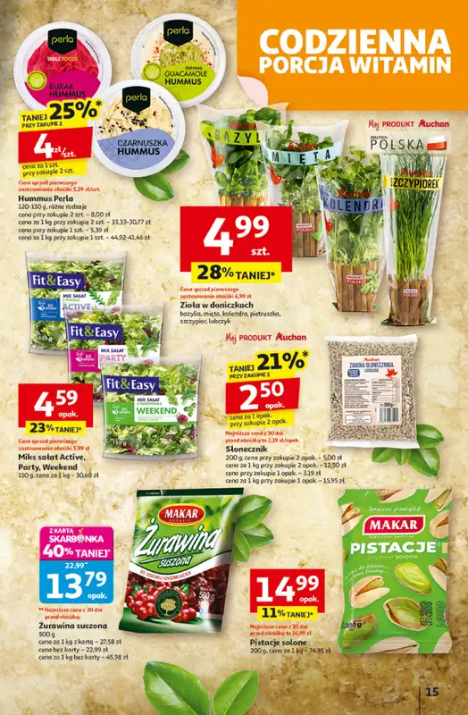 Auchan - gazetka promocyjna Gazetka Pewność niskich cen Hipermarket Auchan od czwartku 06.11 do środy 12.11 - strona 15