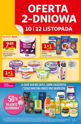 Auchan - gazetka promocyjna Gazetka Pewność niskich cen Hipermarket Auchan od czwartku 06.11 do środy 12.11 - strona 3