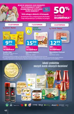 Auchan - gazetka promocyjna Gazetka Pewność niskich cen Hipermarket Auchan od czwartku 06.11 do środy 12.11 - strona 42