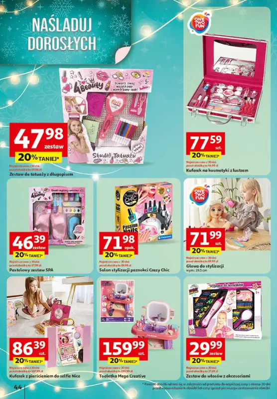 Auchan - gazetka promocyjna Katalog Zabawki Święta jak babcię kocham Hipermarket Auchan od czwartku 06.11 do środy 26.11 - strona 44