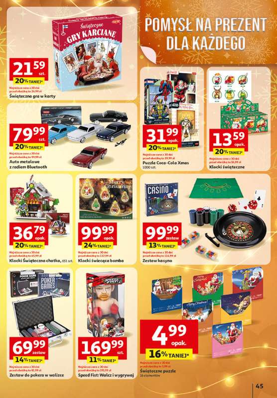 Auchan - gazetka promocyjna Katalog Zabawki Święta jak babcię kocham Hipermarket Auchan od czwartku 06.11 do środy 26.11 - strona 45