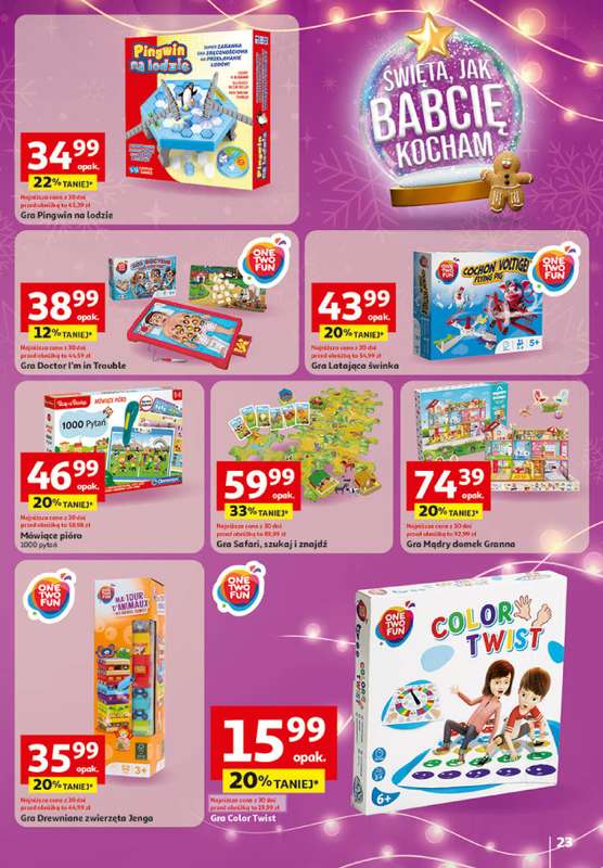 Auchan - gazetka promocyjna Katalog Zabawki Święta jak babcię kocham Hipermarket Auchan  do środy 26.11 - strona 23