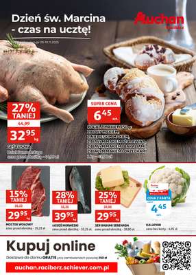 Auchan - gazetka promocyjna Gazetka Racibórz I Dzień św. Marcina - czas na ucztę! od środy 05.11 do poniedziałku 10.11