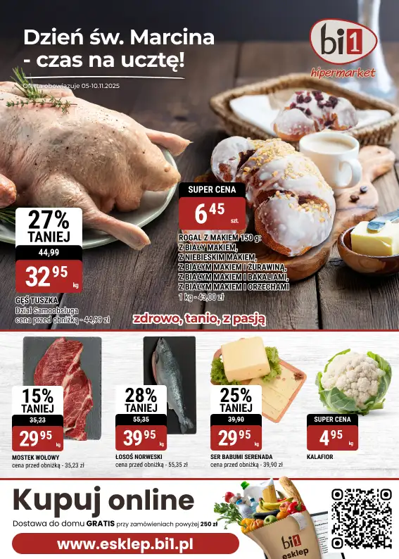 bi1 - gazetka promocyjna Gazetka Bielsko-Biała, Czeladź, Legnica, Szczecin, Wałbrzych od środy 05.11 do poniedziałku 10.11