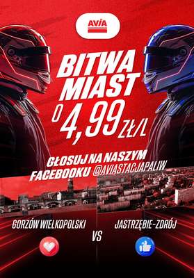 AVIA Stacje Paliw - gazetka promocyjna PÓŁFINAŁ BITWY O PALIWO ZA 4,99 ZŁ/L od wtorku 04.11 do środy 05.11