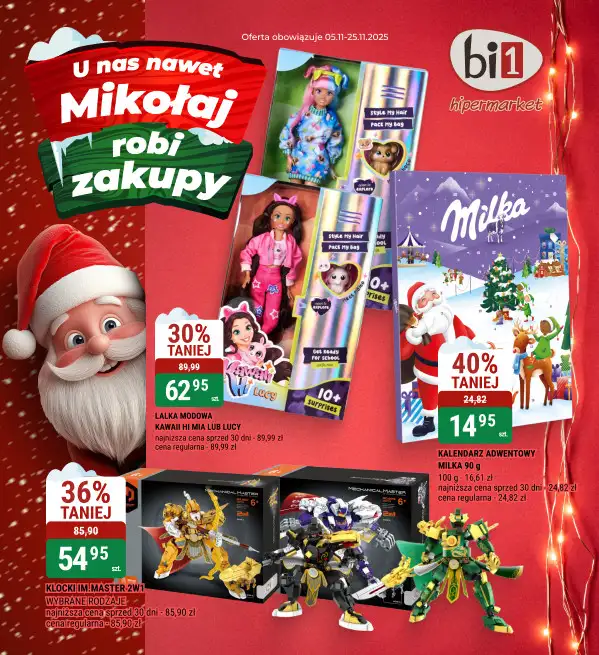 bi1 - gazetka promocyjna U nas nawet Mikołaj robi zakupy  