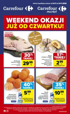 Carrefour - gazetka promocyjna Gazetka Weekend promek już od czwartku od czwartku 06.11 do soboty 08.11