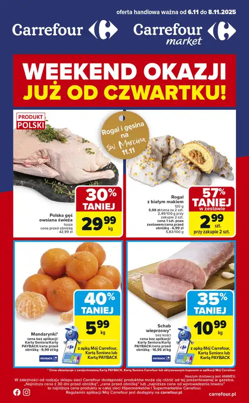 Carrefour - gazetka promocyjna Gazetka Weekend promek już od czwartku  