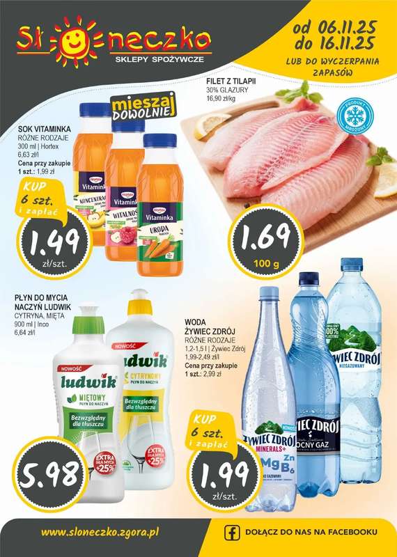 Słoneczko - gazetka promocyjna Gazetka od czwartku 06.11 do niedzieli 16.11