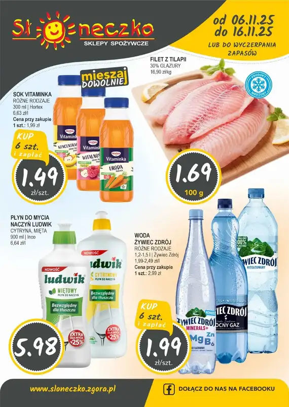 Słoneczko - gazetka promocyjna Gazetka od czwartku 06.11 do niedzieli 16.11