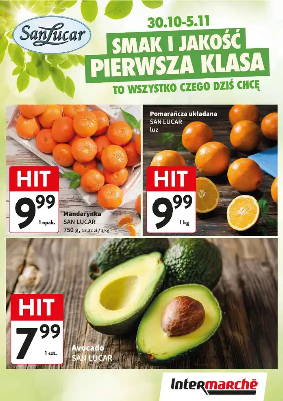 Intermarche - gazetka promocyjna Smak i jakość pierwsza klasa  