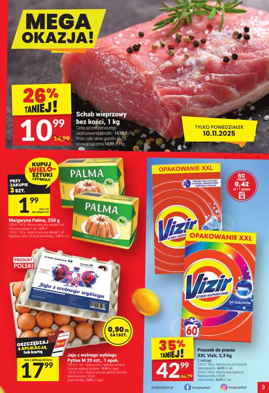 Twój Market - gazetka promocyjna Gazetka od środy 05.11 do poniedziałku 10.11 - strona 3