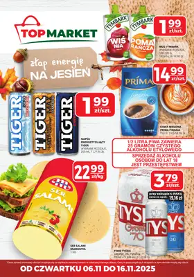 Top Market - gazetka promocyjna Gazetka od czwartku 06.11 do niedzieli 16.11