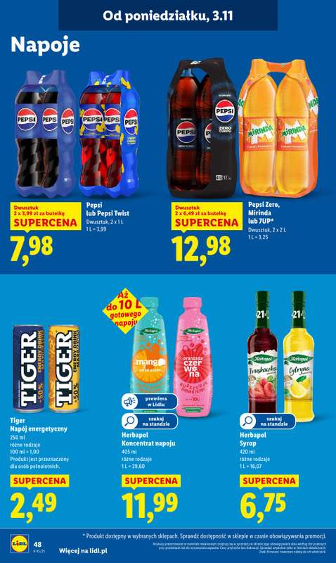 Lidl - gazetka promocyjna Oferta od poniedziałku od poniedziałku 03.11 do środy 05.11 - strona 52