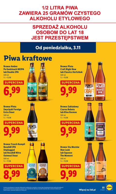 Lidl - gazetka promocyjna Oferta od poniedziałku od poniedziałku 03.11 do środy 05.11 - strona 55