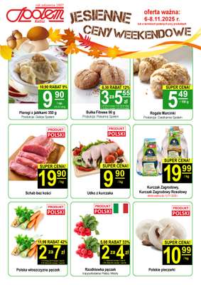 Społem - Blisko i Korzystnie - gazetka promocyjna Plakat promocyjny PSS Kalisz od czwartku 06.11 do soboty 08.11