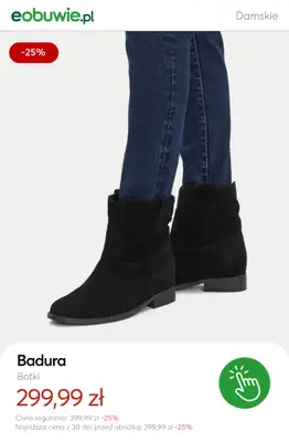 eobuwie.pl - gazetka promocyjna Zamszowe botki dla niej – styl na chłodne dni od wtorku 04.11  - strona 5