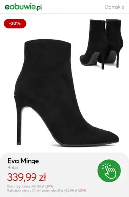 eobuwie.pl - gazetka promocyjna Zamszowe botki dla niej – styl na chłodne dni od wtorku 04.11  - strona 12