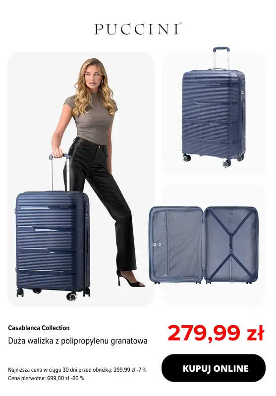 BLACK FRIDAY - gazetka promocyjna Puccini | Black Week: druga walizka -50% z kolekcji casablanca od środy 05.11  - strona 6