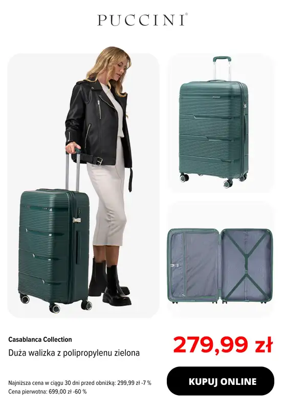 BLACK FRIDAY - gazetka promocyjna Puccini | Black Week: druga walizka -50% z kolekcji casablanca od środy 05.11  - strona 3