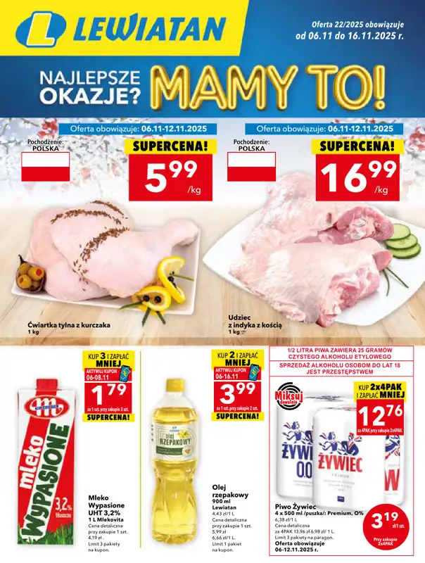 LEWIATAN - gazetka promocyjna Mamy TO w Lewiatanie – woj. świętokrzyskie od czwartku 06.11 do środy 12.11