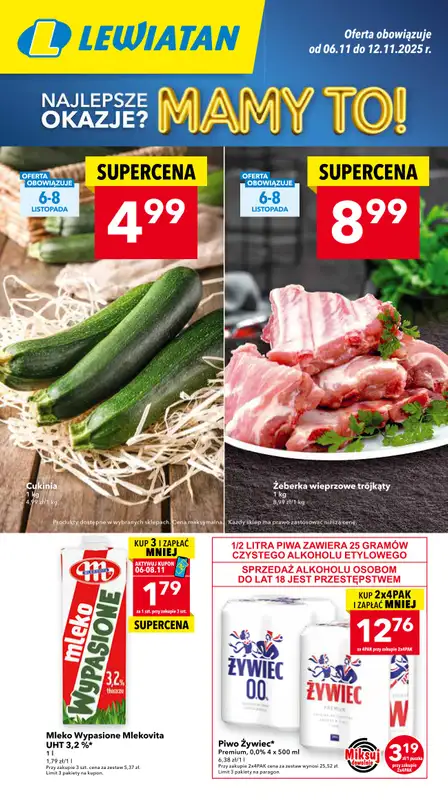 LEWIATAN - gazetka promocyjna Mamy TO w Lewiatanie – Górny Śląsk i Łódź od czwartku 06.11 do środy 12.11