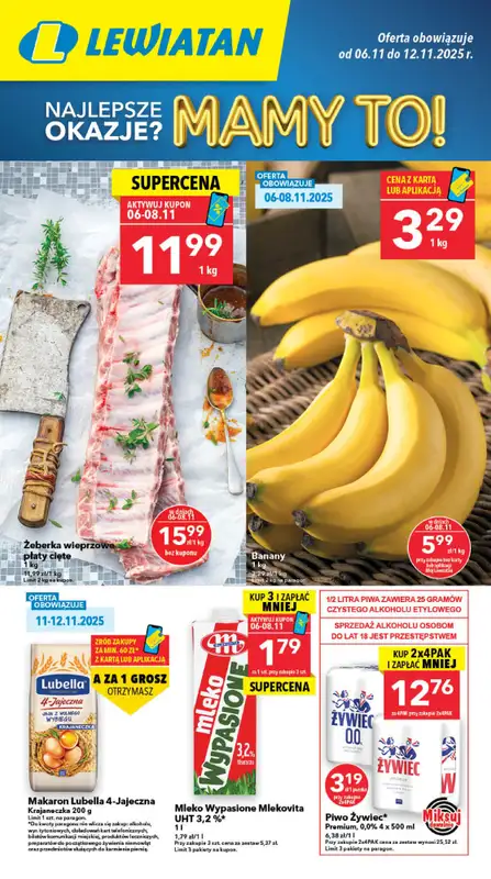 LEWIATAN - gazetka promocyjna Mamy TO w Lewiatanie – woj. zachodniopomorskie od czwartku 06.11 do środy 12.11