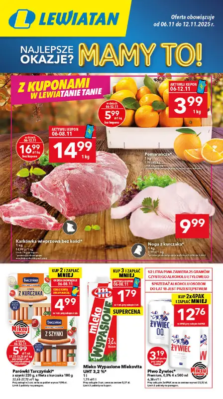 LEWIATAN - gazetka promocyjna Mamy TO w Lewiatanie – Kujawy od czwartku 06.11 do środy 12.11