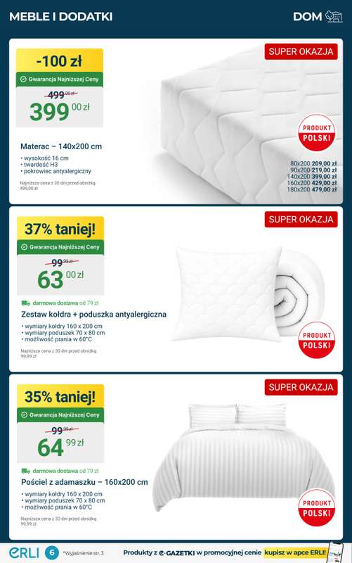 Erli - gazetka promocyjna Black Weeks - Meble do domu w supercenach! od środy 05.11 do niedzieli 09.11 - strona 6