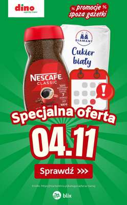 Dino - gazetka promocyjna Specjalna oferta na 04.11.2025 - promocje spoza gazetki od wtorku 04.11 do wtorku 04.11