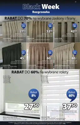 Jysk - gazetka promocyjna Black Week Rozgrzewka. Rabat do 70% od środy 12.11 do niedzieli 30.11 - strona 23