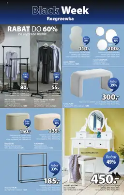 Jysk - gazetka promocyjna Black Week Rozgrzewka. Rabat do 70% od środy 12.11 do niedzieli 30.11 - strona 6