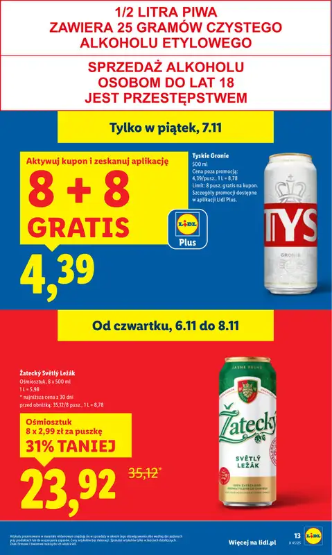 Lidl - gazetka promocyjna Oferta od czwartku od czwartku 06.11 do soboty 08.11 - strona 13