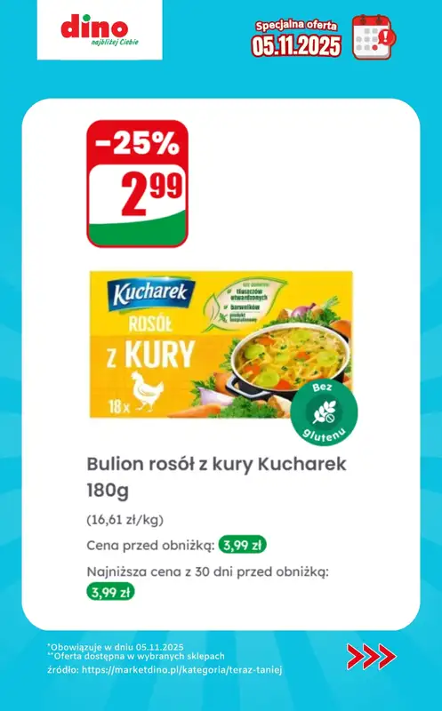 Dino - gazetka promocyjna Specjalna oferta na 05.11.2025 - promocje spoza gazetki od środy 05.11 do środy 05.11 - strona 4