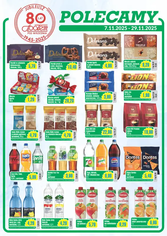 Społem - Blisko i Korzystnie - gazetka promocyjna Gazetka PSS Września od piątku 07.11 do soboty 29.11