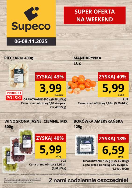 Supeco - gazetka promocyjna Weekendówka od czwartku 06.11 do soboty 08.11