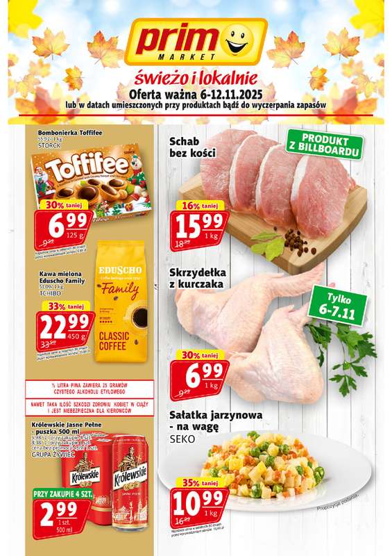 Prim Market - gazetka promocyjna Gazetka od czwartku 06.11 do środy 12.11