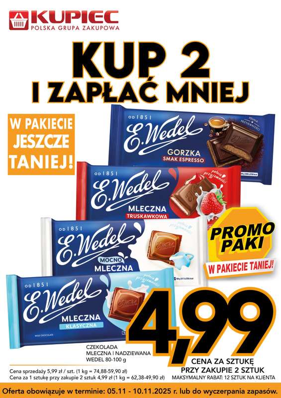 Kupiec - gazetka promocyjna Promopaki od środy 05.11 do poniedziałku 10.11 - strona 11