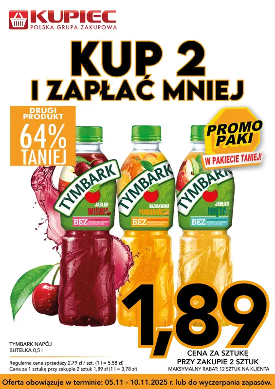 Kupiec - gazetka promocyjna Promopaki od środy 05.11 do poniedziałku 10.11 - strona 9