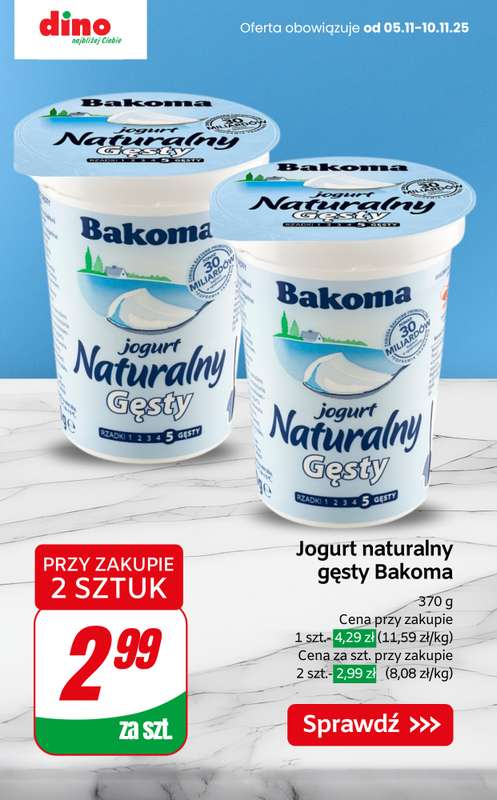 Dino - gazetka promocyjna Nabiał w SUPER cenach! od czwartku 06.11 do wtorku 11.11 - strona 2