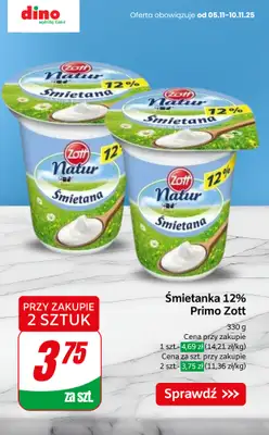 Dino - gazetka promocyjna Nabiał w SUPER cenach! od czwartku 06.11 do wtorku 11.11 - strona 3