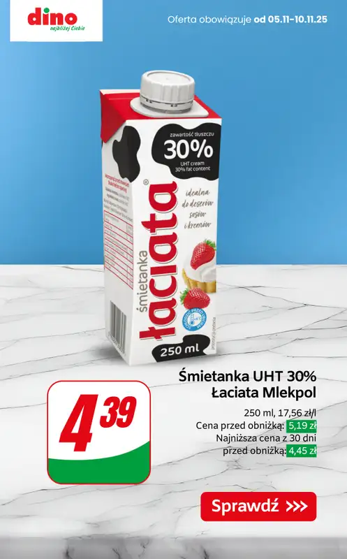 Dino - gazetka promocyjna Nabiał w SUPER cenach! od czwartku 06.11 do wtorku 11.11 - strona 10