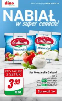 Dino - gazetka promocyjna Nabiał w SUPER cenach! od czwartku 06.11 do wtorku 11.11
