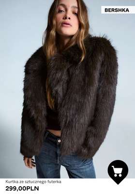 Kurtka ze sztucznego futerka