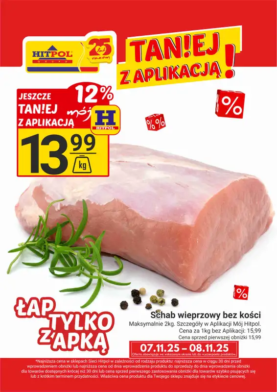 Hitpol - gazetka promocyjna Taniej z Aplikacją! od piątku 07.11 do soboty 08.11