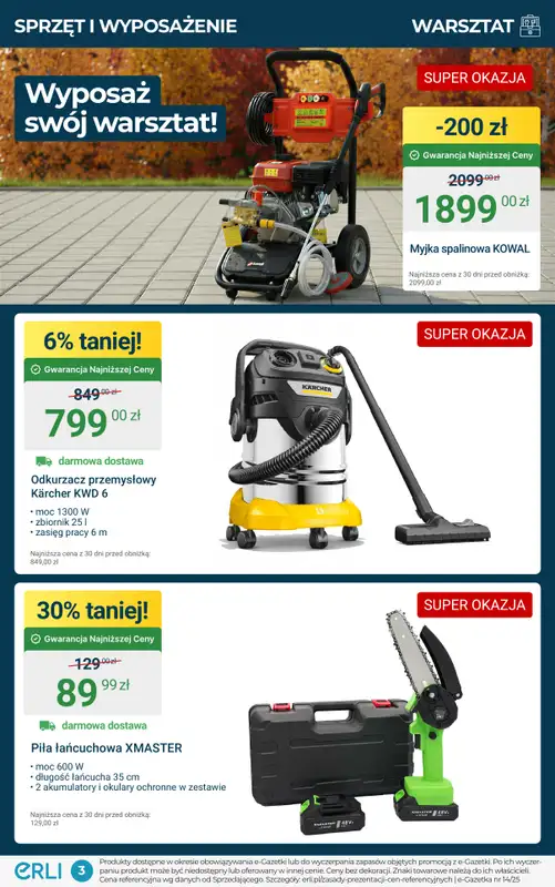 Erli - gazetka promocyjna Black Weeks – Narzędzia do warsztatu i ogrodu! od piątku 07.11 do niedzieli 09.11 - strona 3
