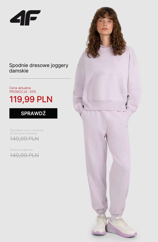 4F - gazetka promocyjna Bluzy i spodnie dresowe dla niej – super oferty! od środy 05.11  - strona 11